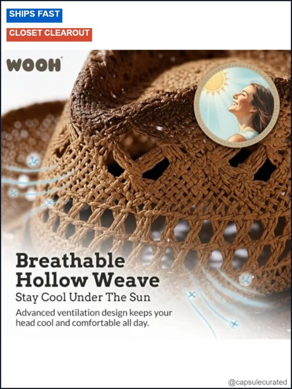 Straw Cowboy Hat for Women Men, Wide Brim Shapeable Chin Strap